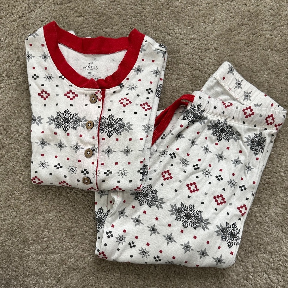 HonestBaby Family Matching Holiday Pajamas 100% Organic Cotton - Jumbo Fair Isle - Picture 2 of 3